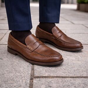 Allen Edmonds McKinley Leather Penny Loafers Deck Shoes